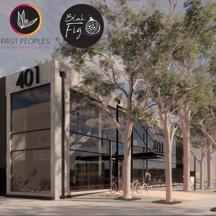 Modern office building frontage 