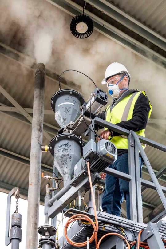 06/07/2021. Melton Recycled Water Plant. Biosolids to Biochar technology. Picture Greater Western Water.